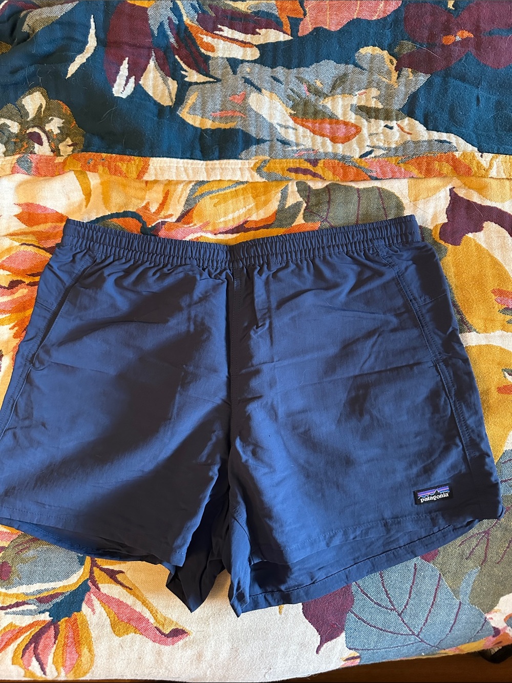 Patagonia Womenโs Navy Athletic Shorts